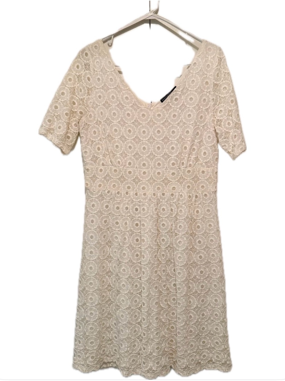 Banana Republic MADMEN Collection White Lace Midi Dress